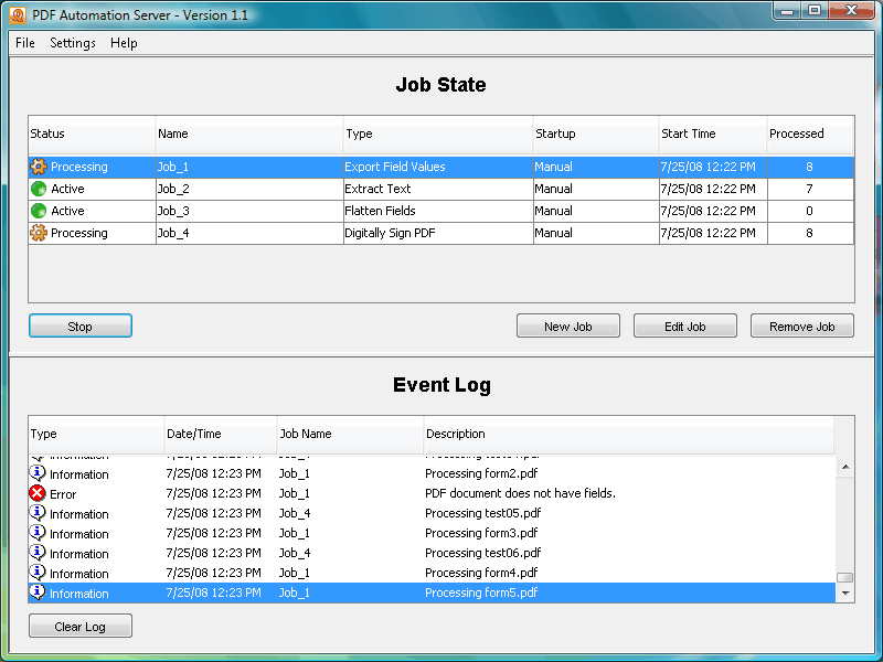 Automate PDF processing on your server.