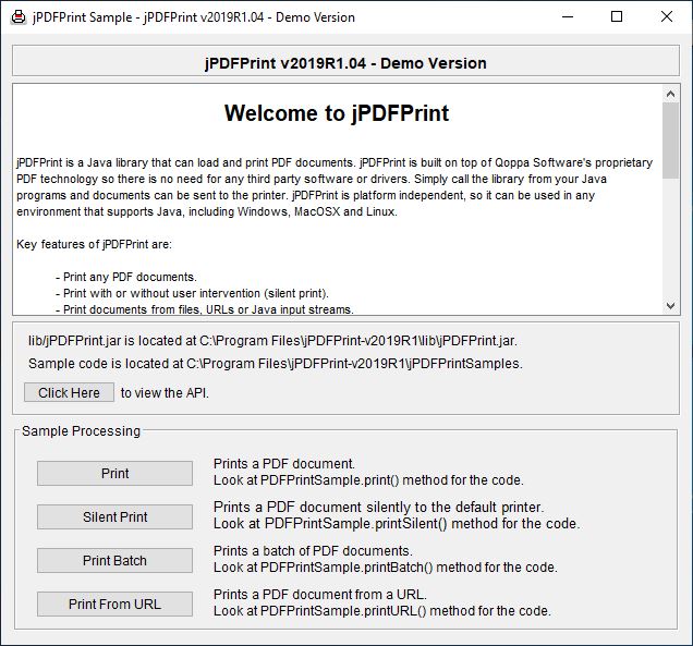 Print PDFs programmatically from Java