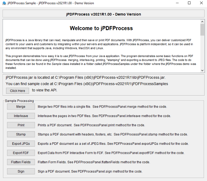 jPDFProcess screenshot