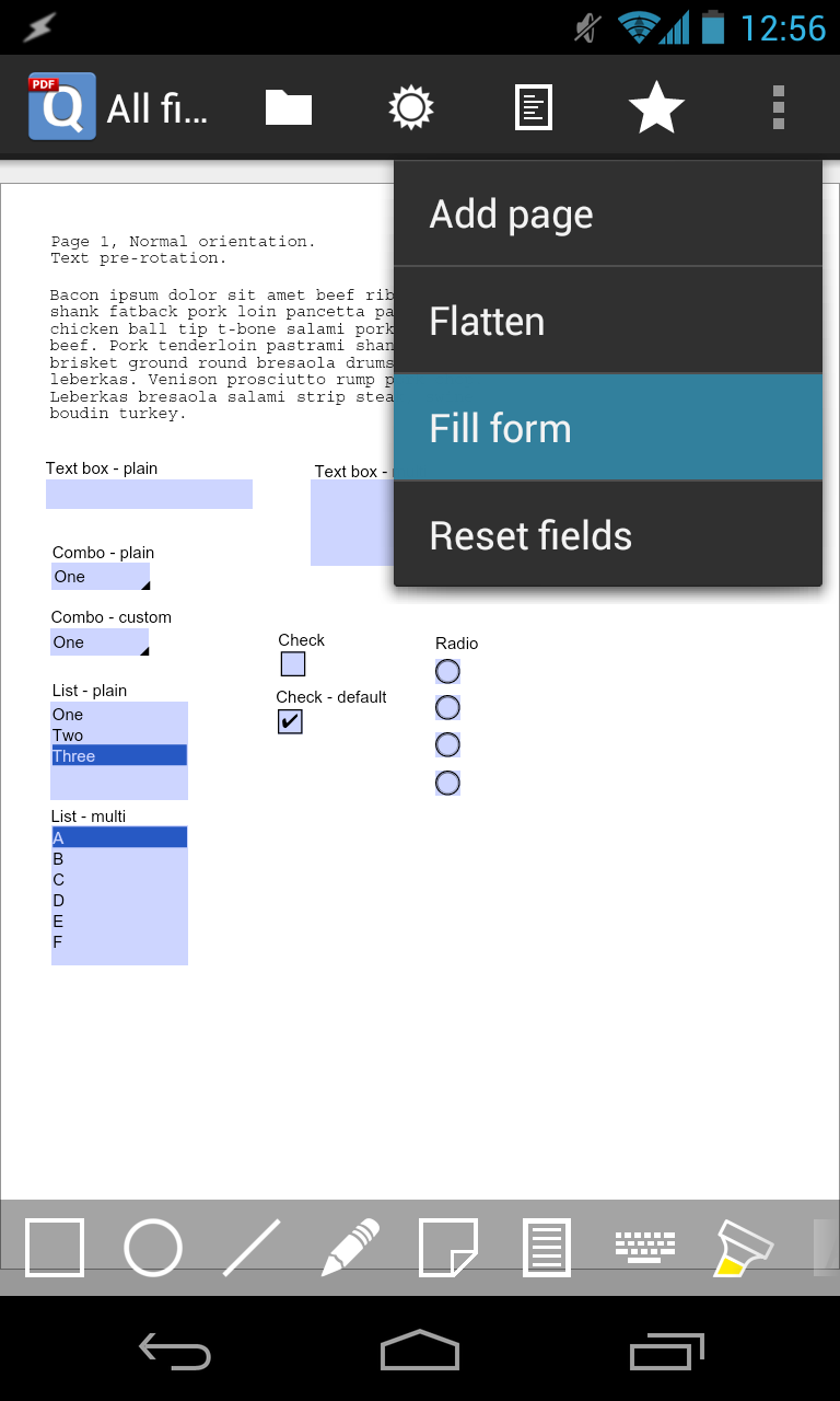 Phone Pdf File Reader For Android Phone qpdf notes android pdf app to annotate review fill forms sign pdf