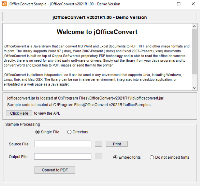 jOfficeConvert screenshot