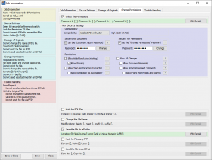 PDF Automation Server - Change Permissions Job