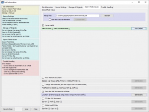 PDF Automation Server - Import Field Values (into PDF Form) Job